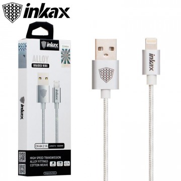 USB кабель inkax CK-64 Lightning серебристый в Одессе