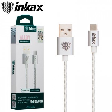 USB кабель inkax CK-64 Type-C серебристый в Одессе