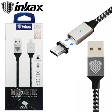 USB кабель inkax CK-50 Magnetic micro USB 1м черный в Одессе