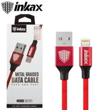 USB кабель inkax CK-27 Lightning 1м красный в Одессе