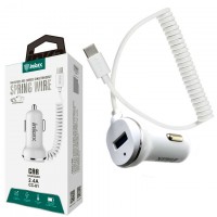 Автомобильное зарядное устройство inkax CC-01 1USB 2.4A Type-C white