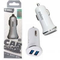 Автомобильное зарядное устройство inkax CC-12 2USB 2.1A white