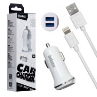 Автомобильное зарядное устройство inkax CC-13 2USB 1A Lightning white