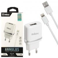 Сетевое зарядное устройство inkax CD-44 1USB 1A Lightning white