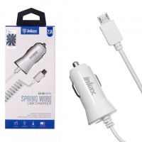 Автомобильное зарядное устройство inkax CC-33 1USB 2.1A micro-USB white