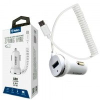 Автомобильное зарядное устройство inkax CC-01 1USB 2.4A micro-USB white