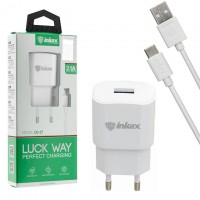 Сетевое зарядное устройство inkax CD-27 1USB 2.1A Type-C white