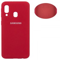 Чехол Silicone Cover Full Samsung A40 2019 A405 красный