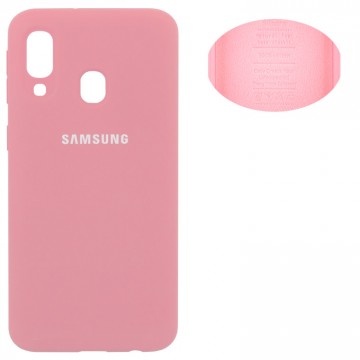 Чехол Silicone Cover Full Samsung A40 2019 A405 розовый в Одессе