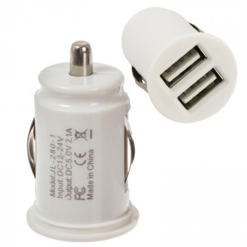 Автомобильное зарядное устройство small 2USB 2.1A white в Одессе