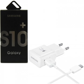 Сетевое зарядное устройство Samsung S10 Fast charger 1USB 5V-2.0A 9V-1.6A Type-C white картон в Одессе