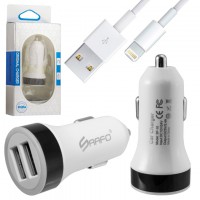 Автомобильное зарядное устройство SAAFO SF-10 2USB 2.4A Lightning white