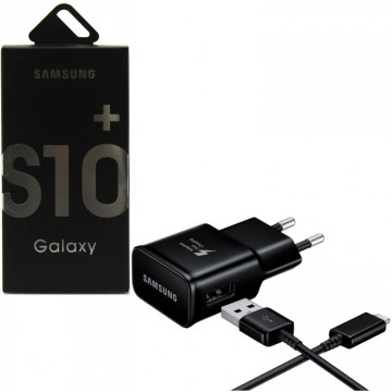 Сетевое зарядное устройство Samsung S10 Fast charger 1USB 5V-2.0A 9V-1.6A Type-C black картон в Одессе