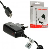 Сетевое зарядное устройство AWM Power 0.8A LG KG800 black