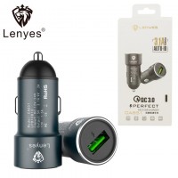 Автомобильное зарядное устройство Lenyes CA851 QC3.0 1USB 3.1A gray