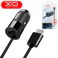 Автомобильное зарядное устройство XO CC09 1USB 3.0A Type-C black