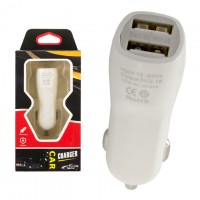 Автомобильное зарядное устройство Car-002 2USB 2.1A white