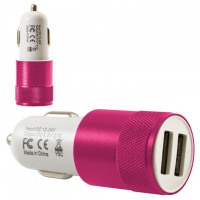 Автомобильное зарядное устройство Car-004 2USB 2.1A pink без коробки