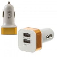 Автомобильное зарядное устройство Car-005 2USB 2.1A gold без коробки