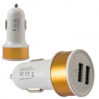 Автомобильное зарядное устройство Car-006 2USB 2.1A gold без коробки