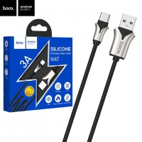 USB кабель Hoco U67 Soft Silicone Type-C 1.2m черный