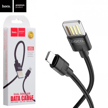 USB кабель Hoco U55 Outstanding Lightning 1.2m черный в Одессе