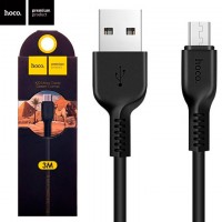 USB кабель Hoco X20 Flash micro USB 3m черный