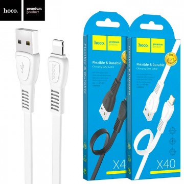 USB кабель Hoco X40 Noah Lightning 1m белый в Одессе