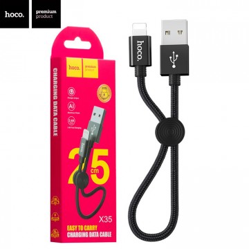 USB кабель Hoco X35 Premium Lightning 0.25m черный в Одессе