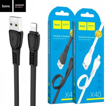 USB кабель Hoco X40 Noah Lightning 1m черный в Одессе