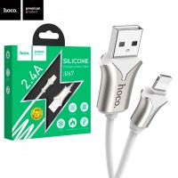 USB кабель Hoco U67 Soft Silicone Lightning 1.2m белый