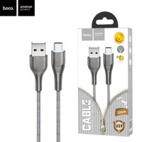 USB кабель Hoco U59 Enlightenment Type-C 1.2m серый