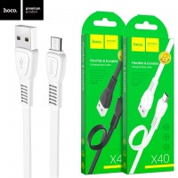 USB кабель Hoco X40 Noah micro USB 1m белый