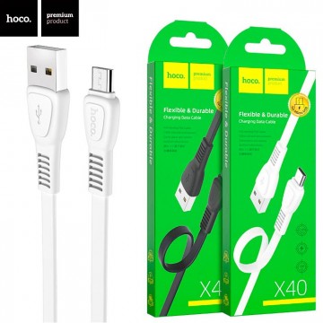 USB кабель Hoco X40 Noah micro USB 1m белый в Одессе