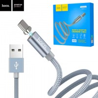 USB кабель Hoco U40A Magnetic Type-C 1m серый