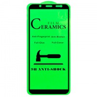 Защитное стекло Ceramics Anti-shock Samsung A6 2018 A600, J6 2018 J600 black тех.пакет