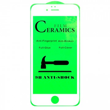 Защитное стекло Ceramics Anti-shock Apple iPhone 6 white тех.пакет в Одессе