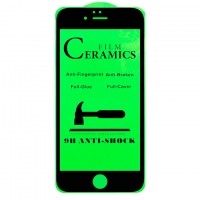 Защитное стекло Ceramics Anti-shock Apple iPhone 6 black тех.пакет