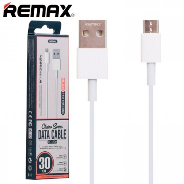 USB кабель Remax RC-120m mini Chaino 0.3m micro USB белый в Одессе