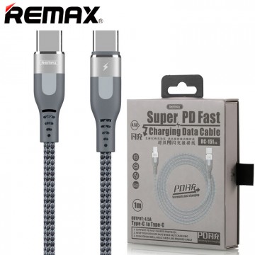 USB кабель Remax RC-151cc Type-C - Type-C серебристый в Одессе