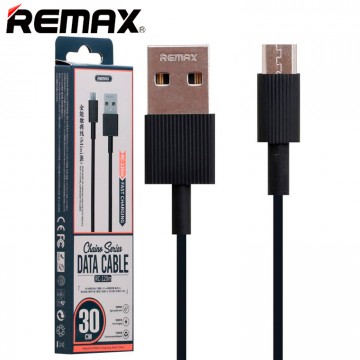 USB кабель Remax RC-120m mini Chaino 0.3m micro USB черный в Одессе