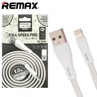 USB кабель Remax RC-090i Full Speed Pro Lightning 1m серебристый