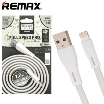 USB кабель Remax RC-090i Full Speed Pro Lightning 1m серебристый в Одессе