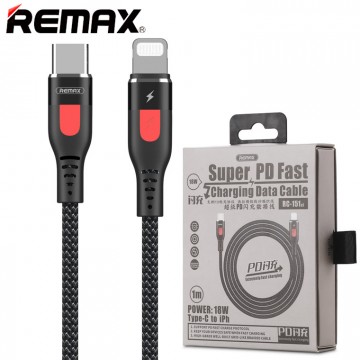 USB кабель Remax RC-151cl Type-C - Lightning черный в Одессе