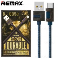 USB кабель Remax RC-089a Metal Type-C синий