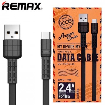 USB кабель Remax RC-116a Armor Type-C черный в Одессе