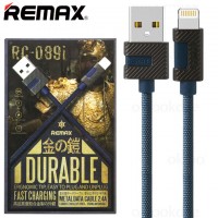 USB кабель Remax RC-089i Metal Lightning синий