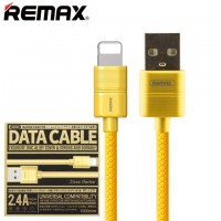 USB кабель Remax RC-127i Ziree Lightning золотистый