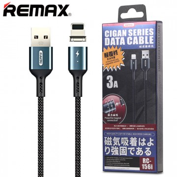 USB кабель Remax RC-156i Magnetic Cigan 3A Lightning черный в Одессе