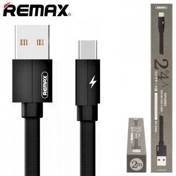 USB кабель Remax RC-094a Kerolla Type-C 2m черный в Одессе